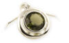 Asteria Wheel Circle Pendant with White Sapphires Angled View