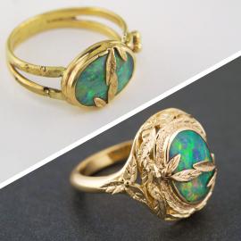 Yellow gold opal ring makeover