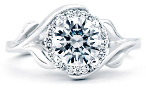 Mark Schneider Bloom Floral Engagement Ring Top View