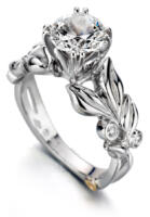 Mark Schneider Flora engagement ring floral design