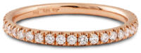 Rose gold diamond thin band