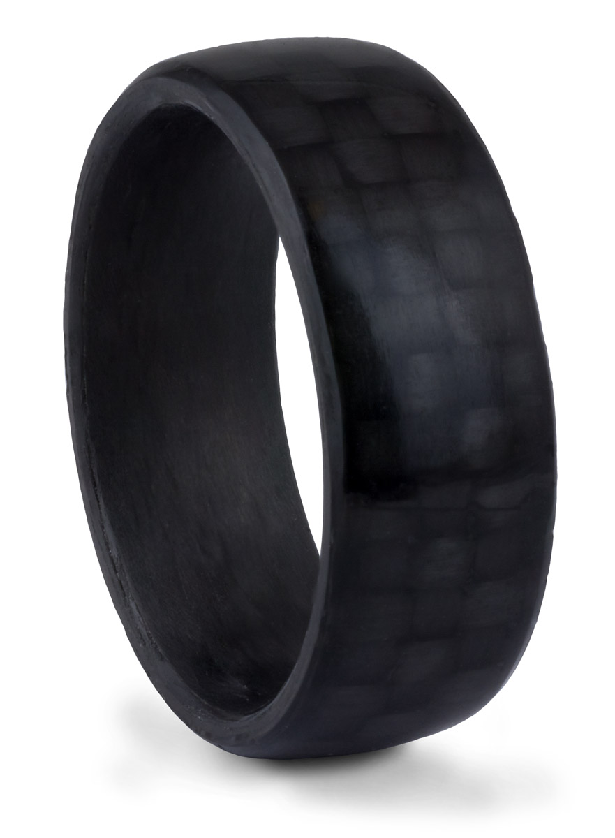 Textured Black Carbon Fiber Band