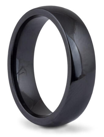 Black Ceramic Comfort Fit Band