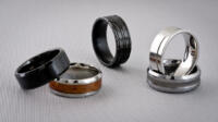 Alternative metal wedding band options for men