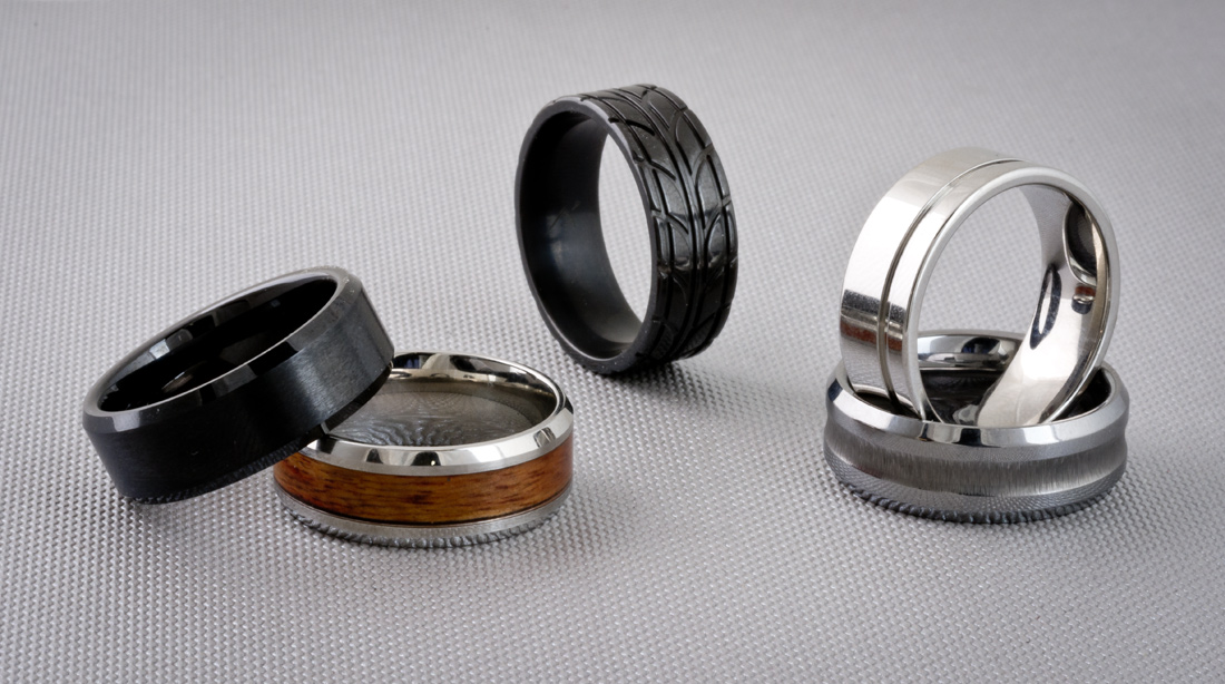 Textured Mixed Metal Band - Rings by J+I Jewelry 7
