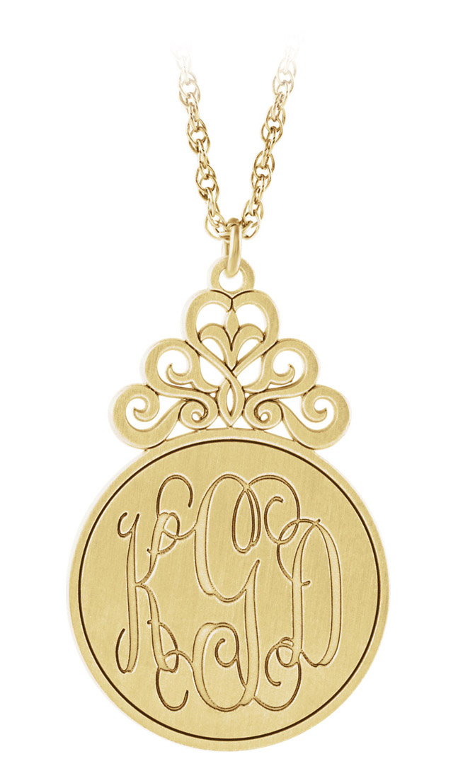 Personalized Monogram Initial Charm Necklace