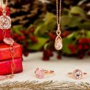 Rose gold and morganite jewelry gifts 2017