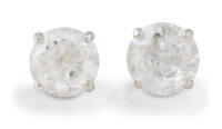 Large Diamond Stud Earrings