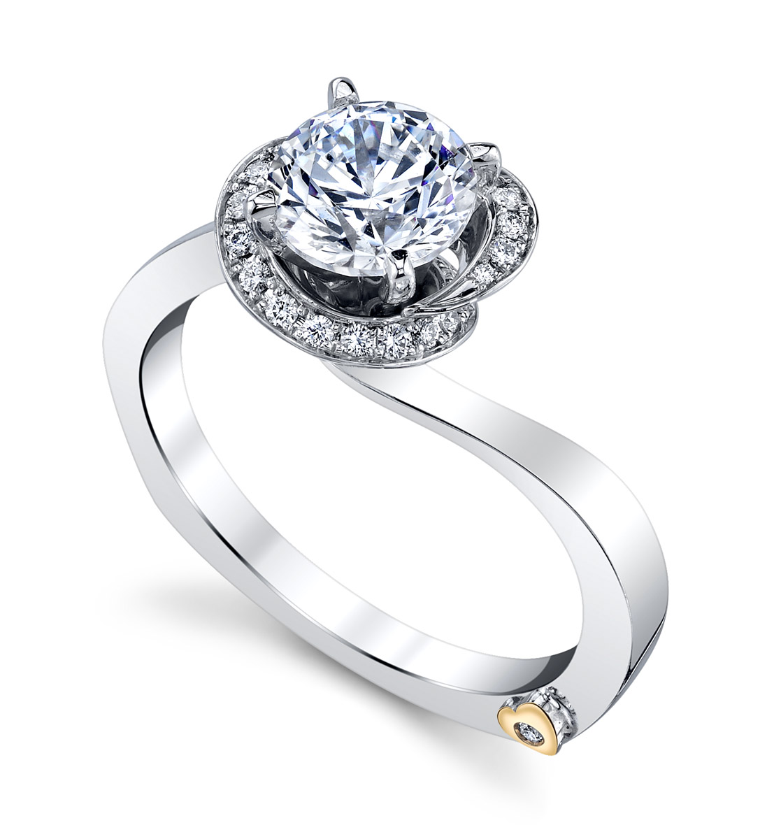 Contemporary Diamond Engagement Ring (Mounting) - Robert and Gabriel  Jewelers