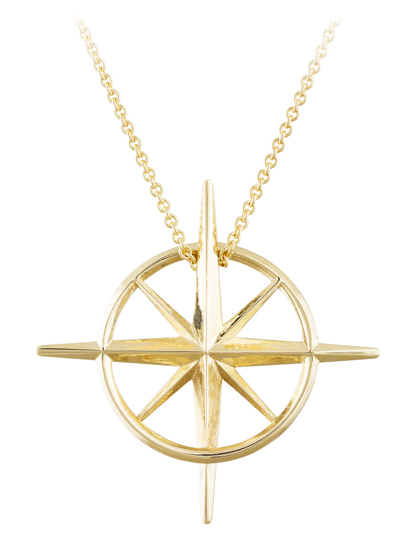 True North - North Star Necklace in Yellow Gold