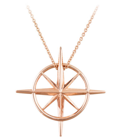 True North : Rose Gold North Star Necklace