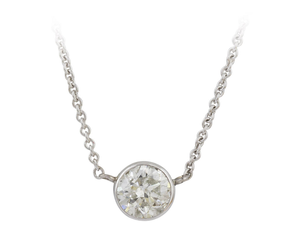 Floating Diamond Necklace : Gold and Silver Gemstone Pendants on Dainty ...