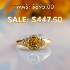 14k Yellow Gold Citrine Ring on Sale for $447.50