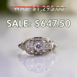 14k White Gold Diamond Ring on Sale for $647.50