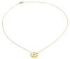 Lemon Drop Swirl Necklace with Enamel in 14 karat Yellow Gold and cable chain over view